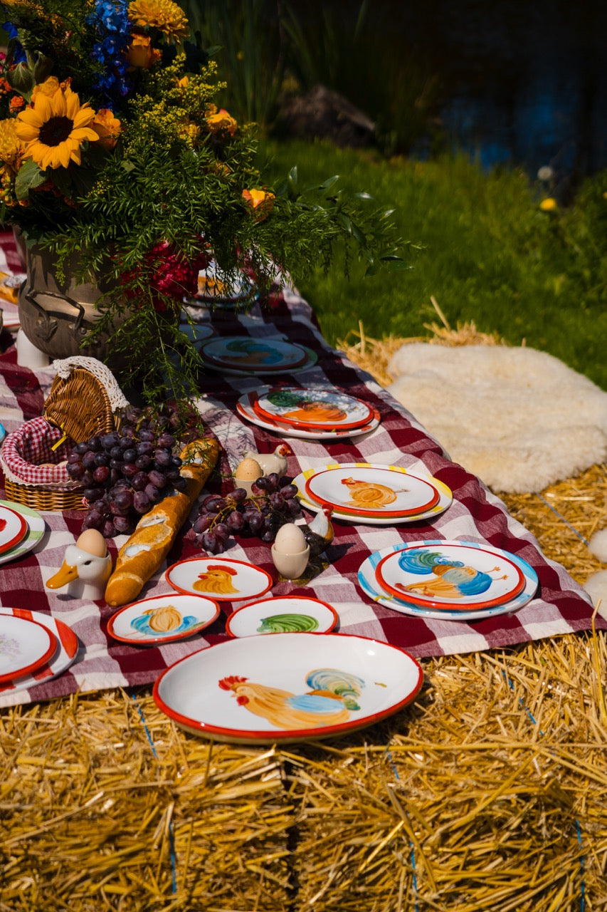Barnyard Stories — The Rooster Oval Plate