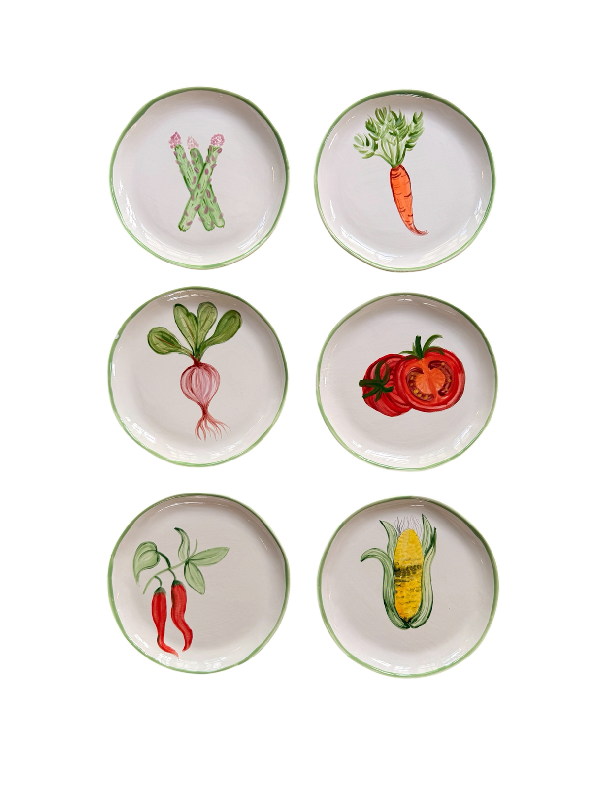 GARDEN HARVEST 🌽 — Small Plates (Set of 6)