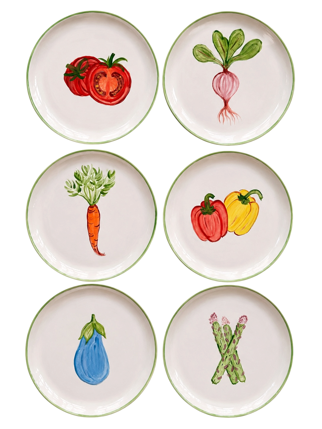GARDEN HARVEST 🌽 — Big Plates (Set of 6)