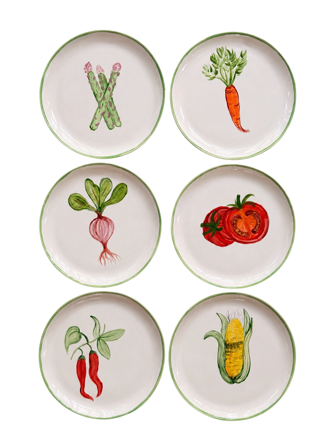 GARDEN HARVEST 🌽 — Big Plates (Set of 6)