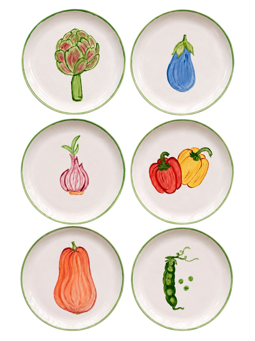 GARDEN HARVEST 🌽 — Big Plates (Set of 6)