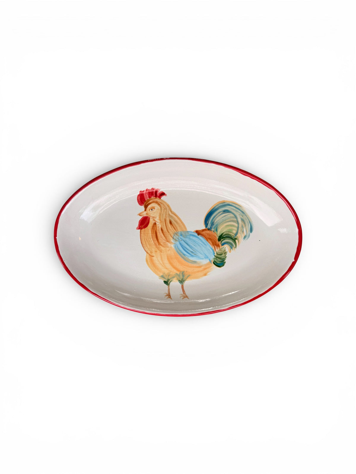 Barnyard Stories — The Rooster Oval Plate