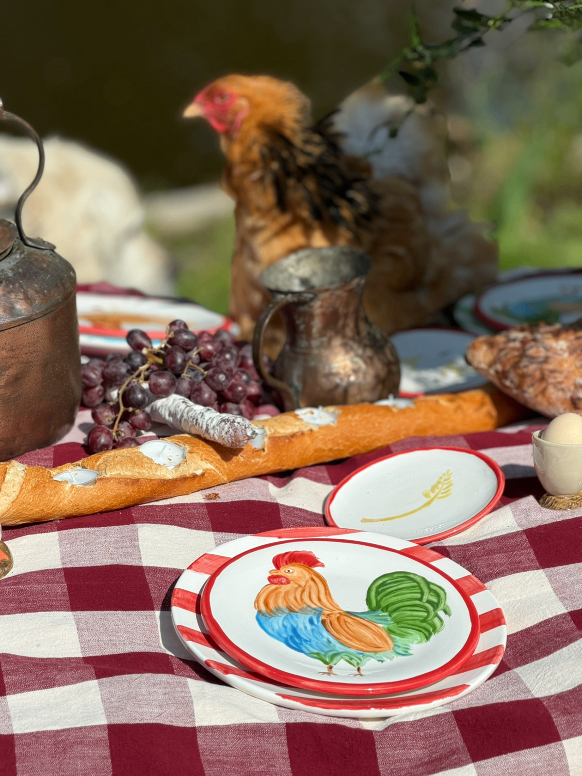 Barnyard Stories Big Plates Stripes